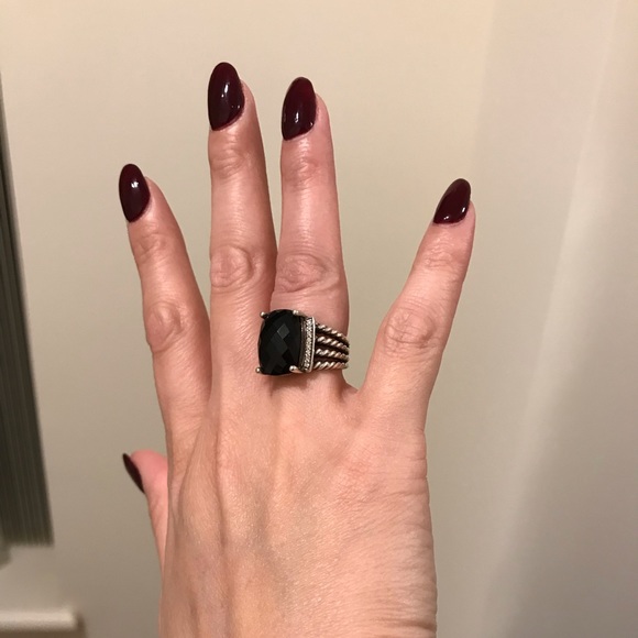 DY Wheaton Black Onyx And Diamond Ring - Picture 2 of 6